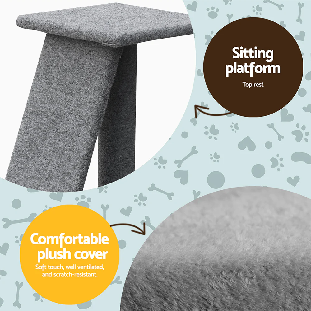 Cat Tree 82cm Scratching Post Tower Scratcher Condo Trees Climb House - Image 6