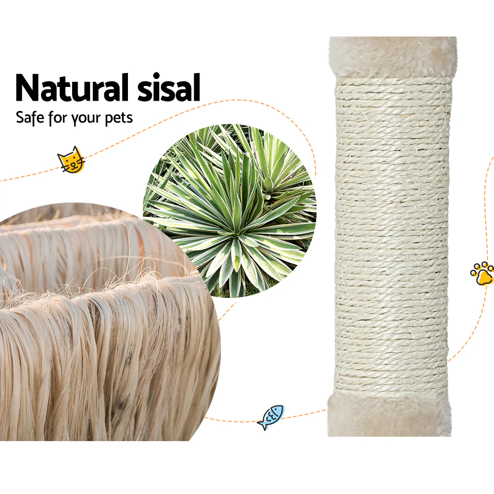 Cat Tree 90cm Scratching Post Tower Scratcher Wood Condo House Bed Trees - Image 5