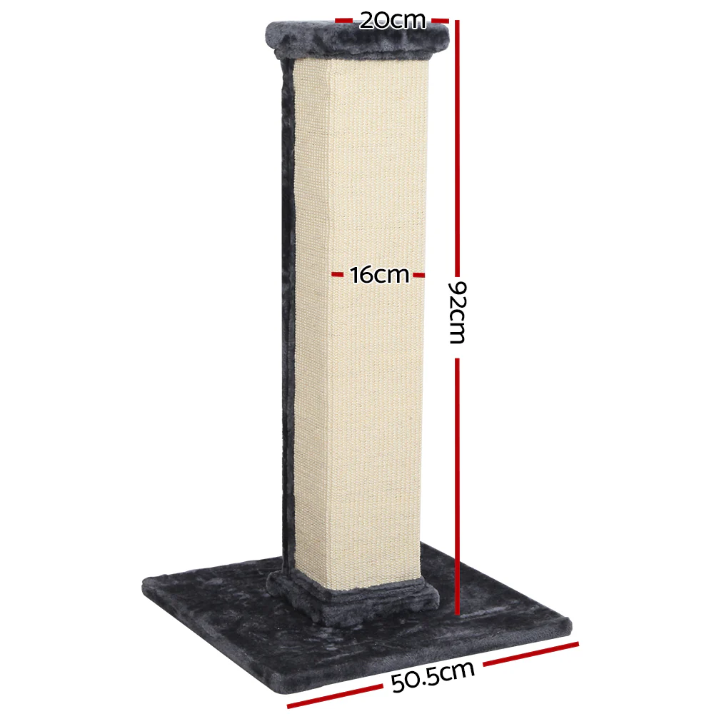 Cat Tree 92cm Scratching Post Tower Scratcher Wood Condo Bed House Trees - Image 2