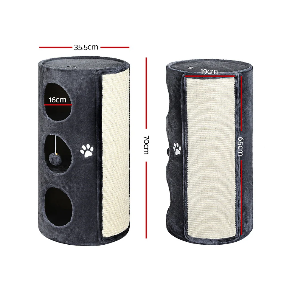 Cat Tree Scratching Post Tower Scratcher 70cm Wooden Condo Trees House - Image 2