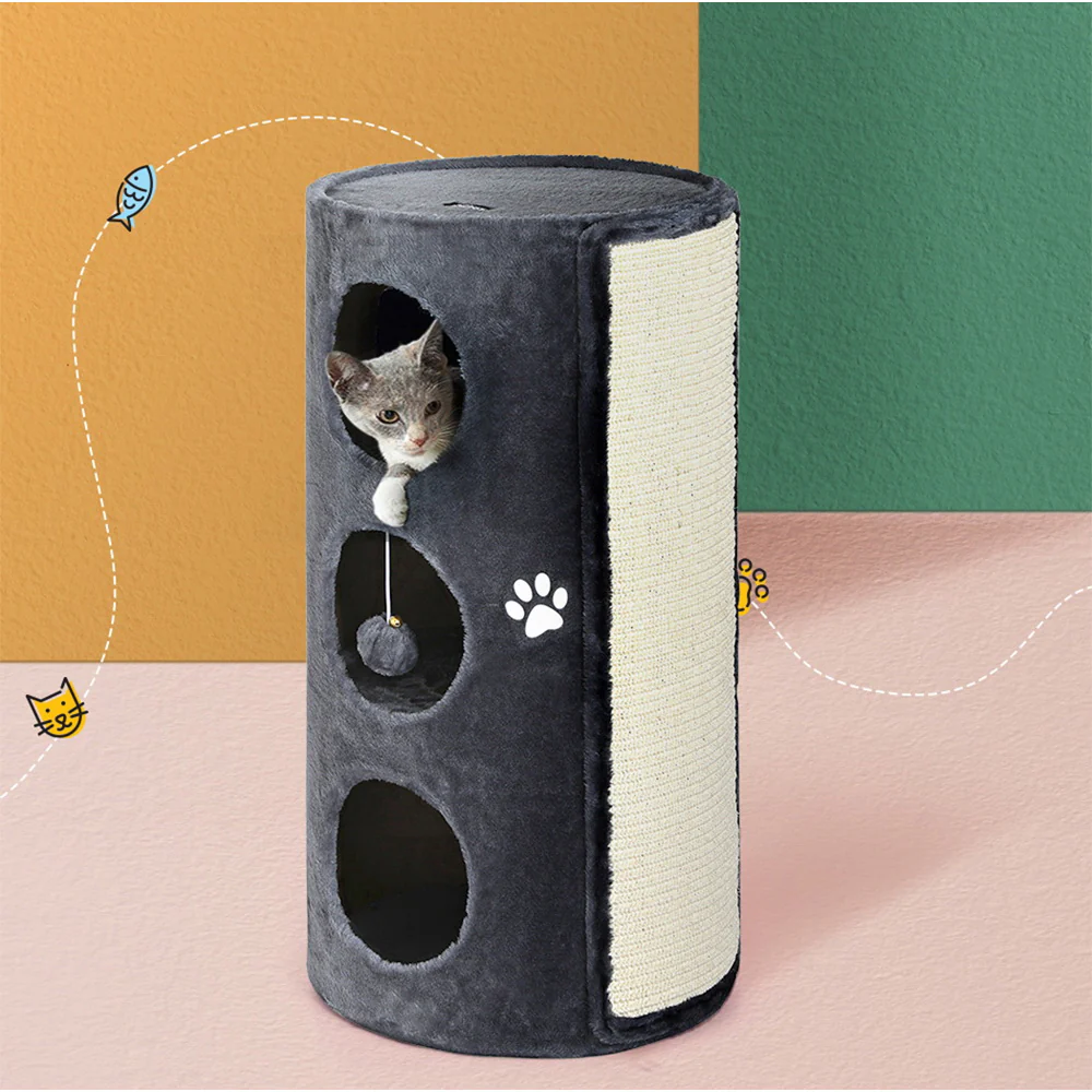Cat Tree Scratching Post Tower Scratcher 70cm Wooden Condo Trees House - Image 6