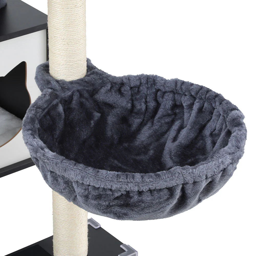 Cat Tree Tower Scratching Post Scratcher 144cm Wood Bed Condo House Cabinet - Image 5