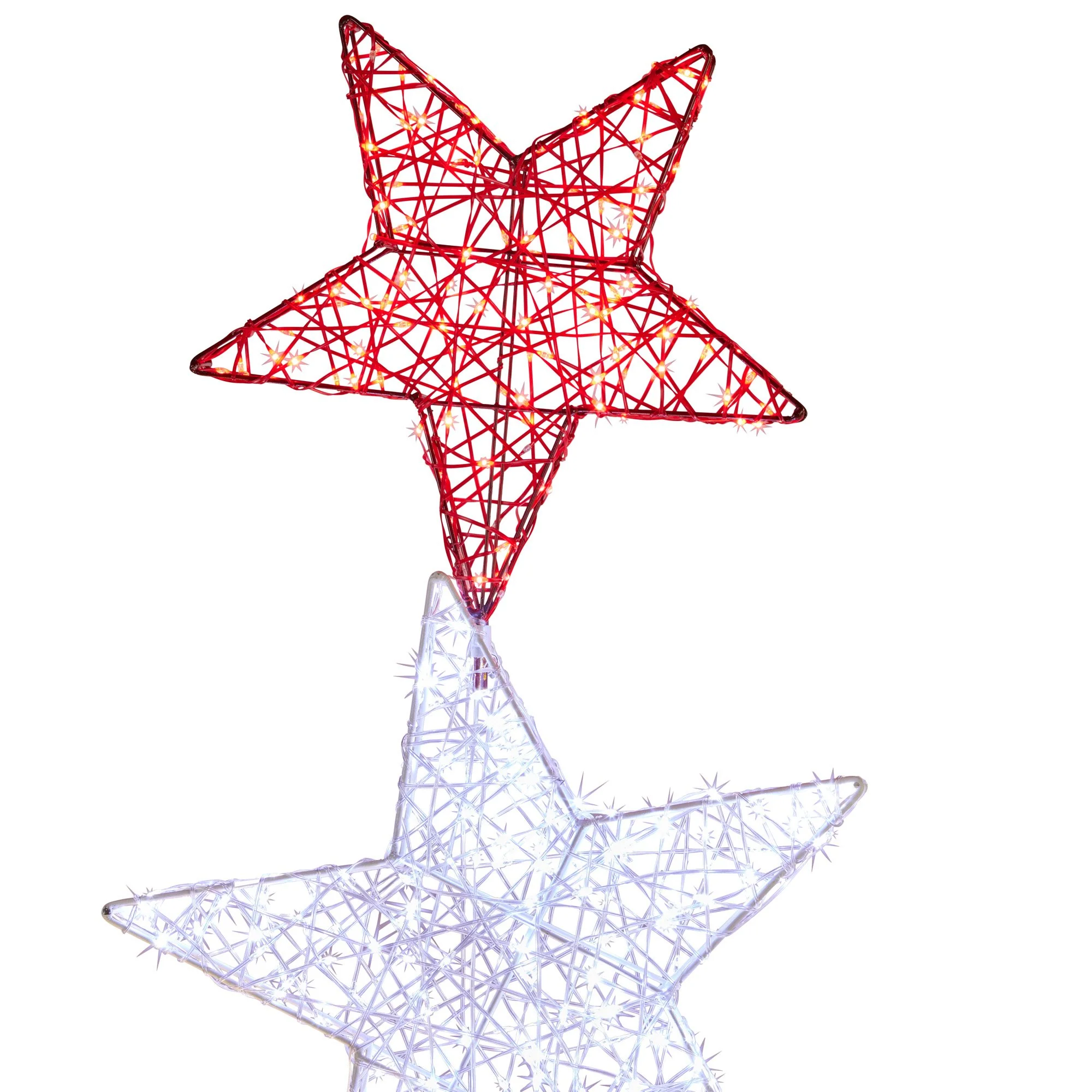 120cm Triple Star Christmas Display with Lights - Image 9