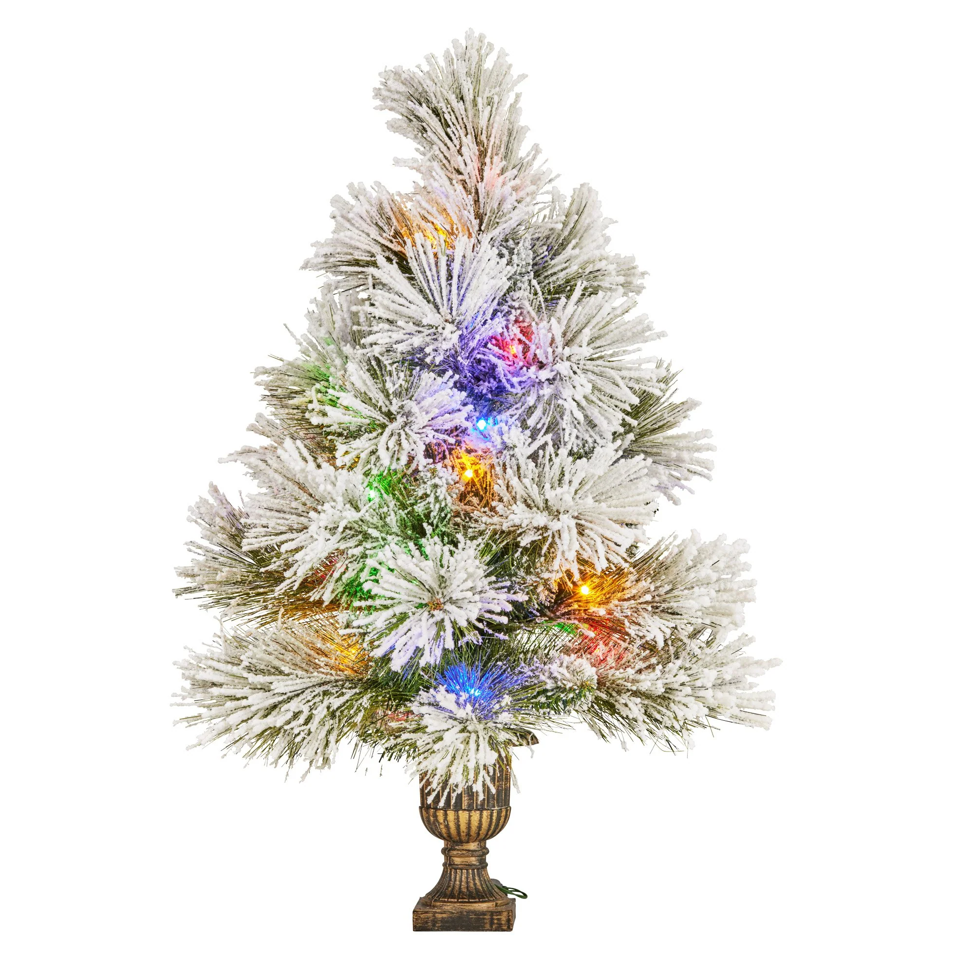 61cm Majestic Snow Tabletop Prelit Christmas Tree - Image 3