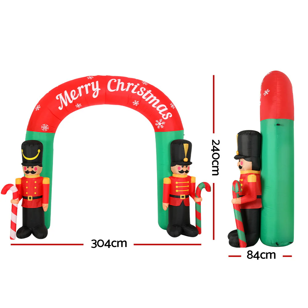 Christmas Inflatable Archwary Nutcracker 3M Illuminated Decorations - Image 2