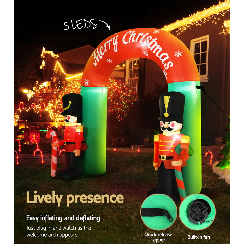 Christmas Inflatable Archwary Nutcracker 3M Illuminated Decorations - Image 5