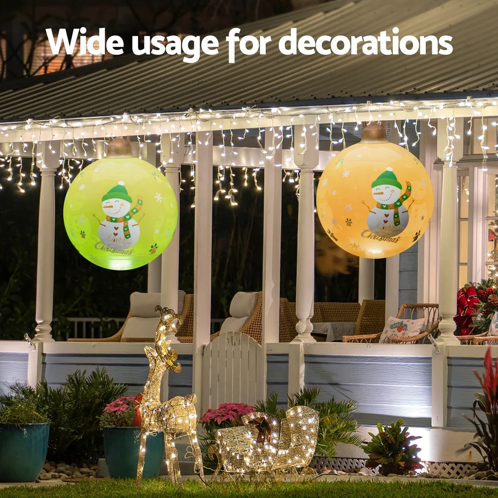 Christmas Inflatable Ball 60cm Led Illuminated Snowman Xmas Decor - Image 5