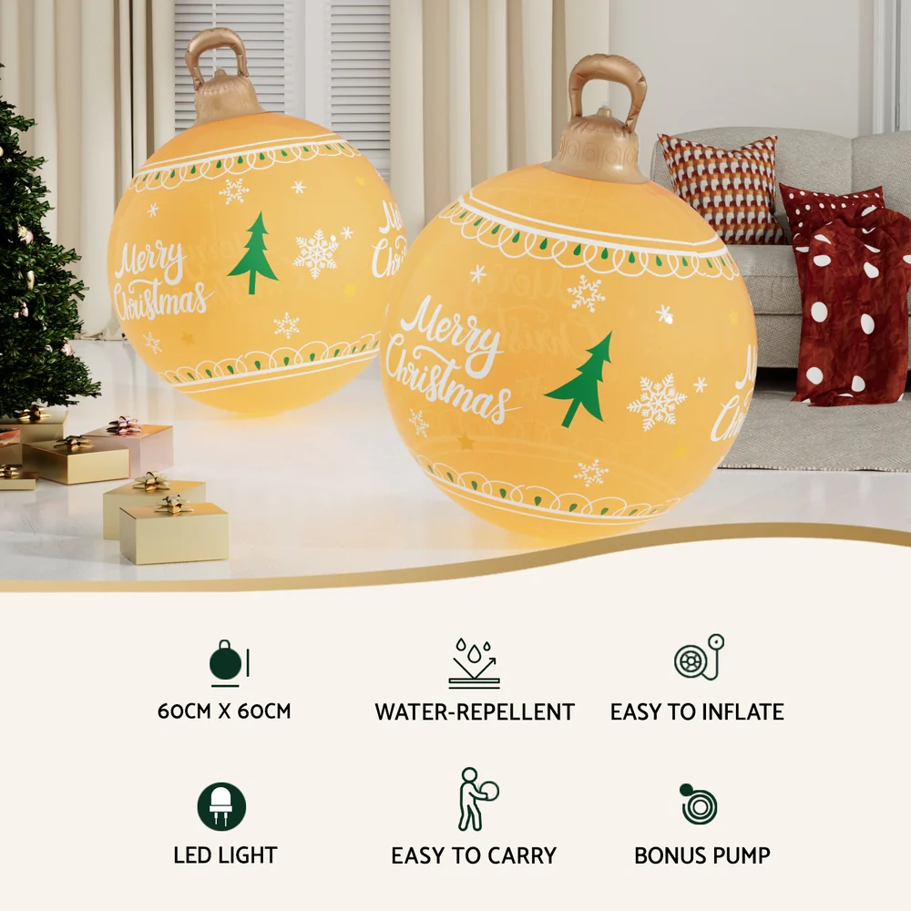 Christmas Inflatable Ball 60cm Led Illuminated Xmas Decoration - Image 4