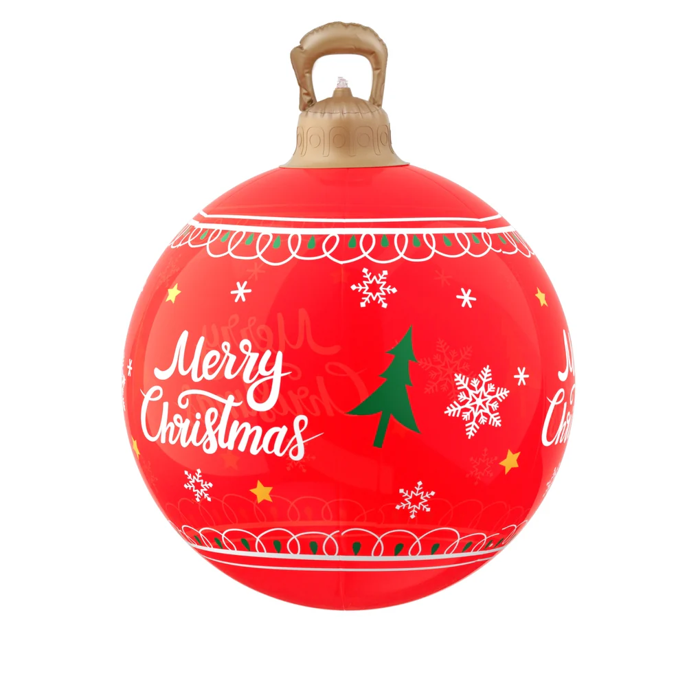 Christmas Inflatable Ball 60cm Led Illuminated Xmas Decoration Red - Image 3