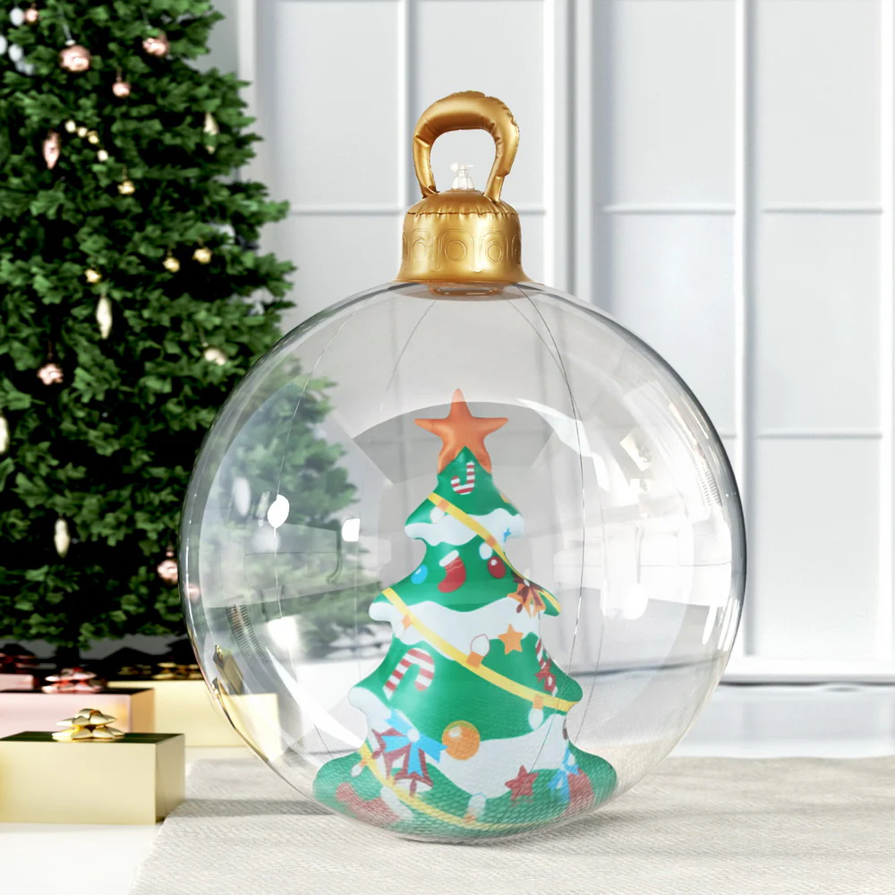 Christmas Inflatable Ball 60cm Tree Decoration Giant Bauble Clear - Image 7