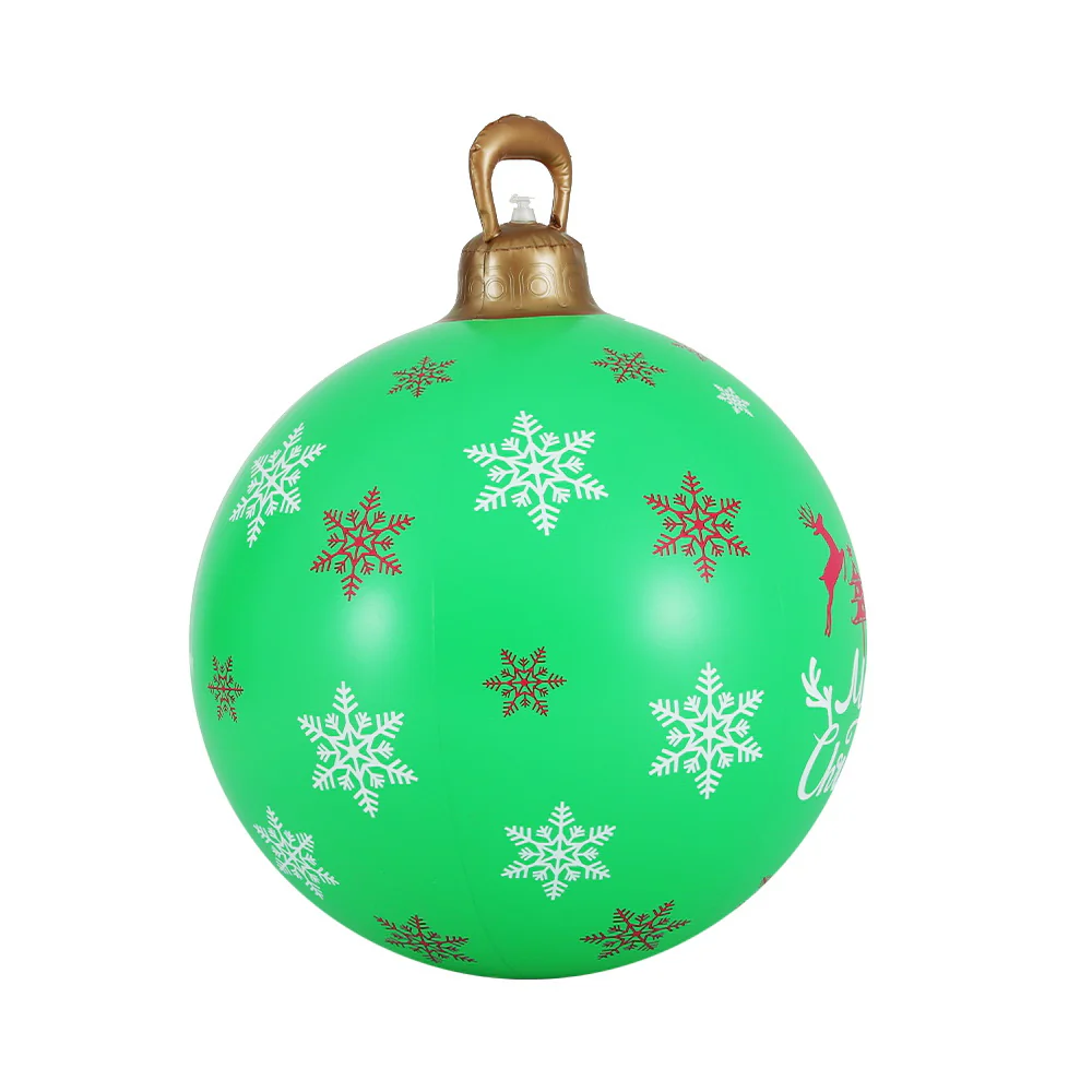 Christmas Inflatable Ball Bauble 60cm Outdoor Decoration Green - Image 3