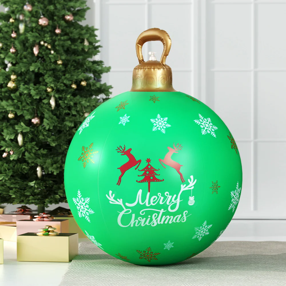 Christmas Inflatable Ball Bauble 60cm Outdoor Decoration Green - Image 8