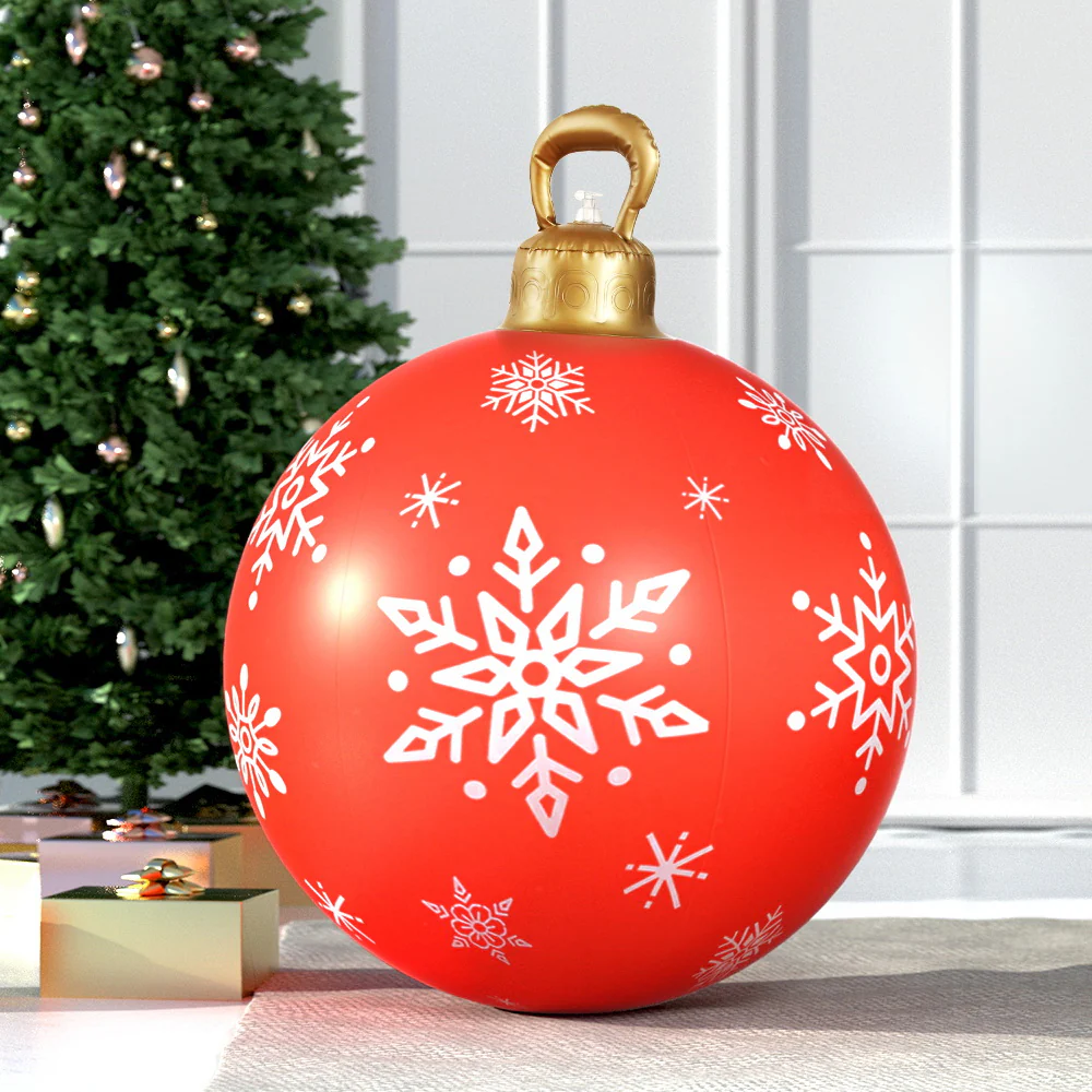 Christmas Inflatable Ball Bauble 60cm Outdoor Decoration Red - Image 8
