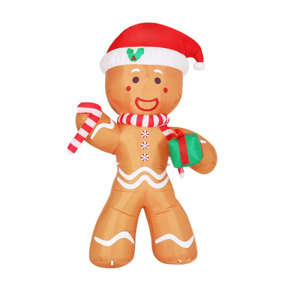 Christmas Inflatable Gingerbread Man 2.4M Illuminated Decorations - Image 3