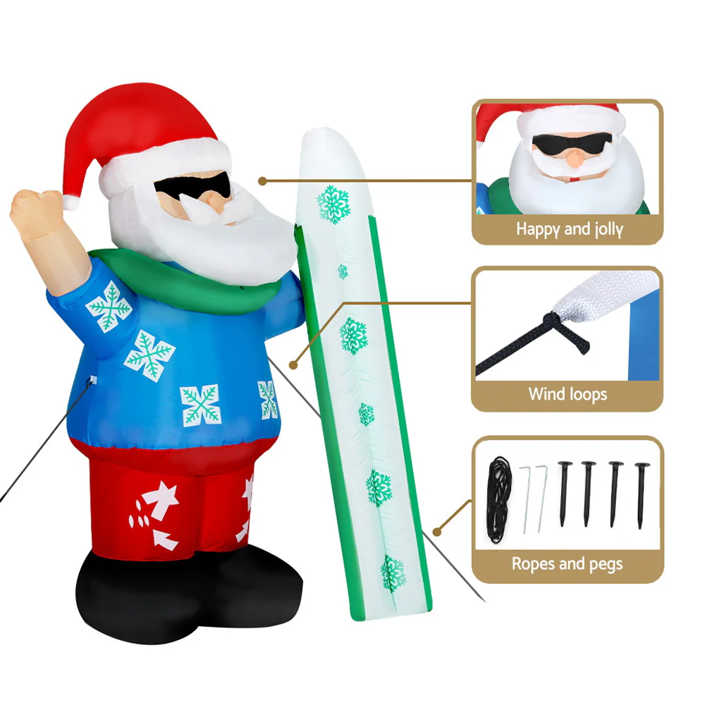 Christmas Inflatable Santa 1.6M Illuminated Decorations - Image 7