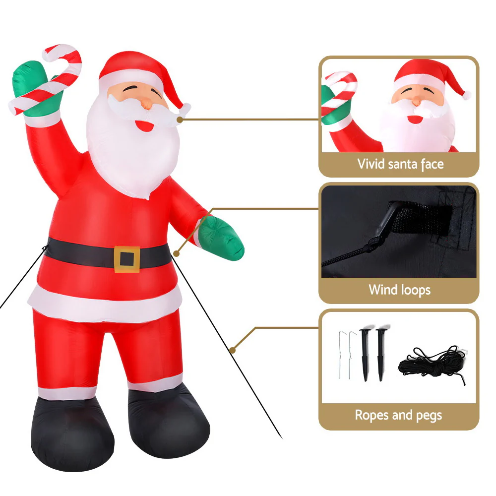 Christmas Inflatable Santa 3M Illuminated Decorations - Image 5