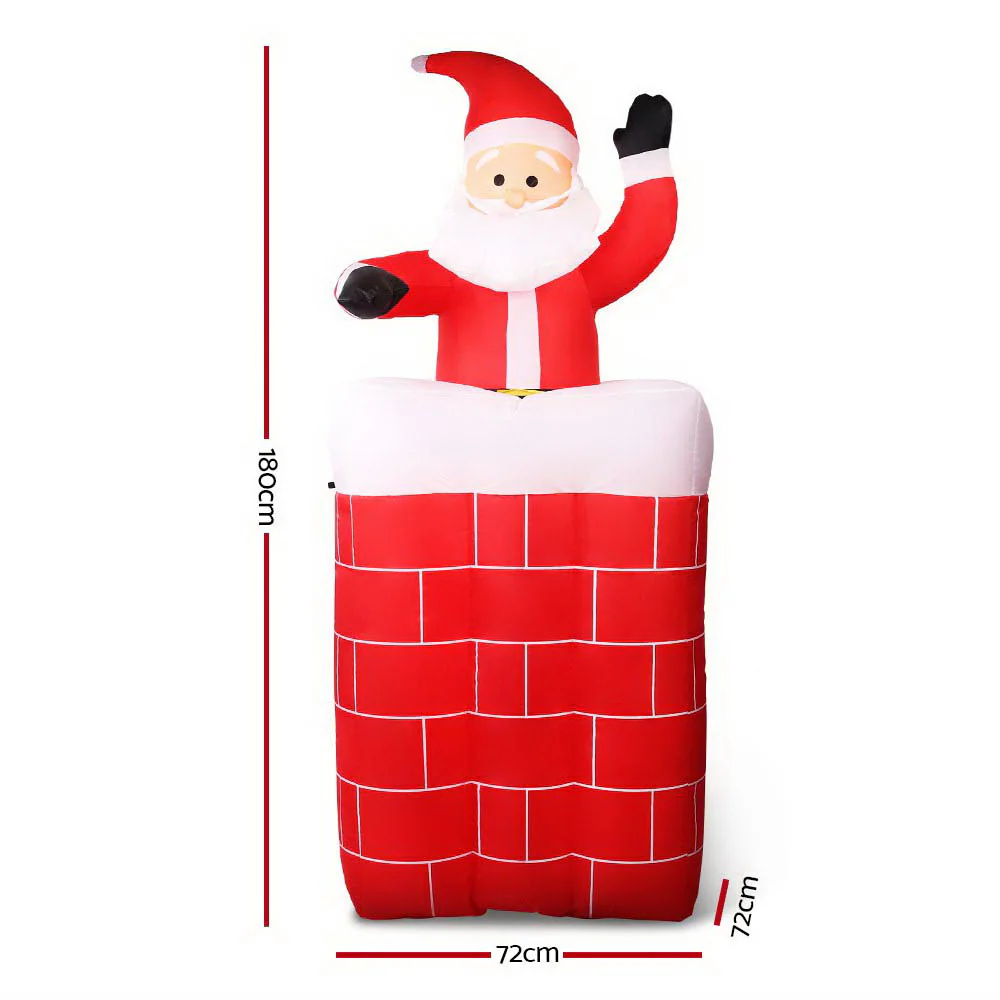 Christmas Inflatable Santa Pop Up 1.8M Illuminated Decorations - Image 2
