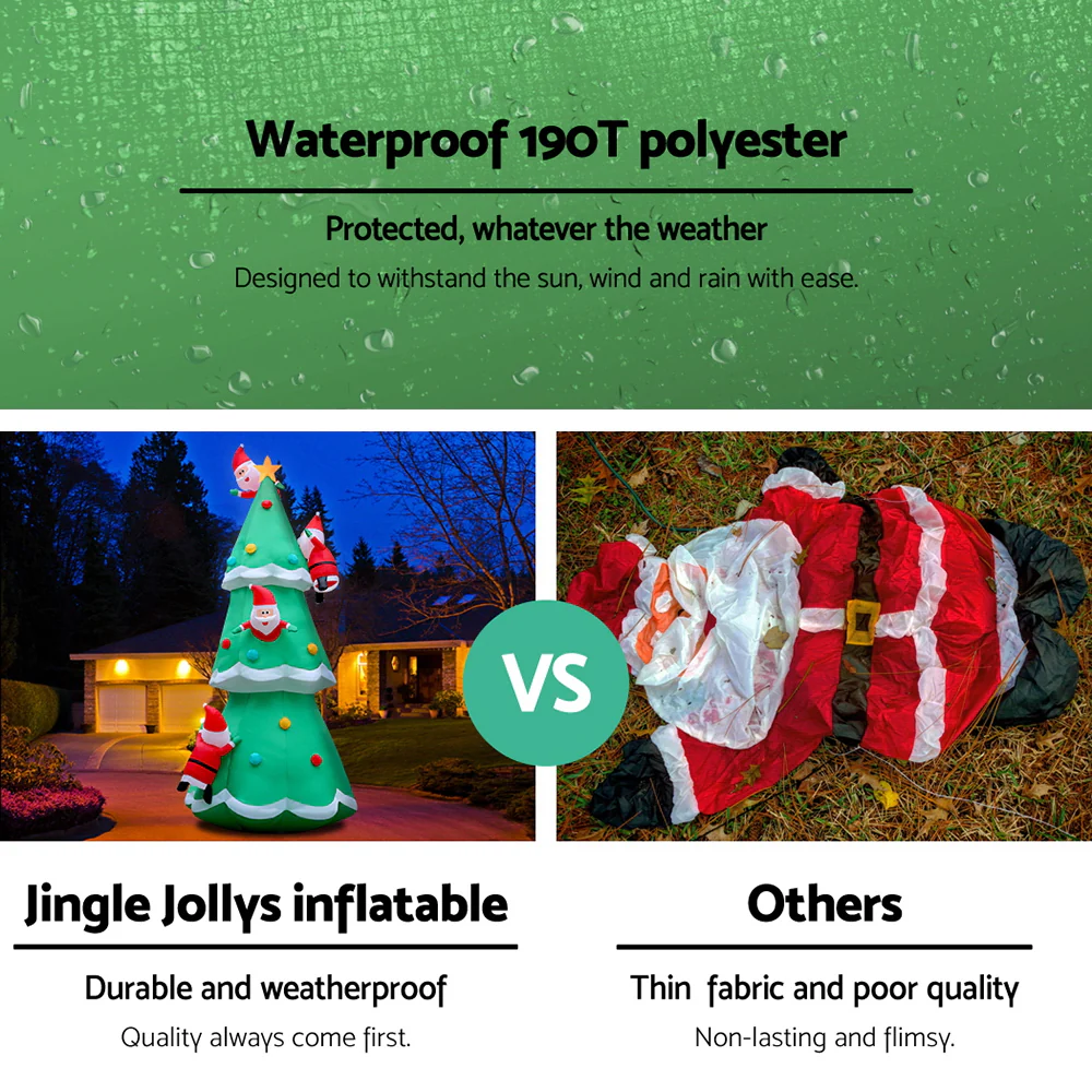 Christmas Inflatable Santa Tree 5M Illuminated Decorations - Image 5