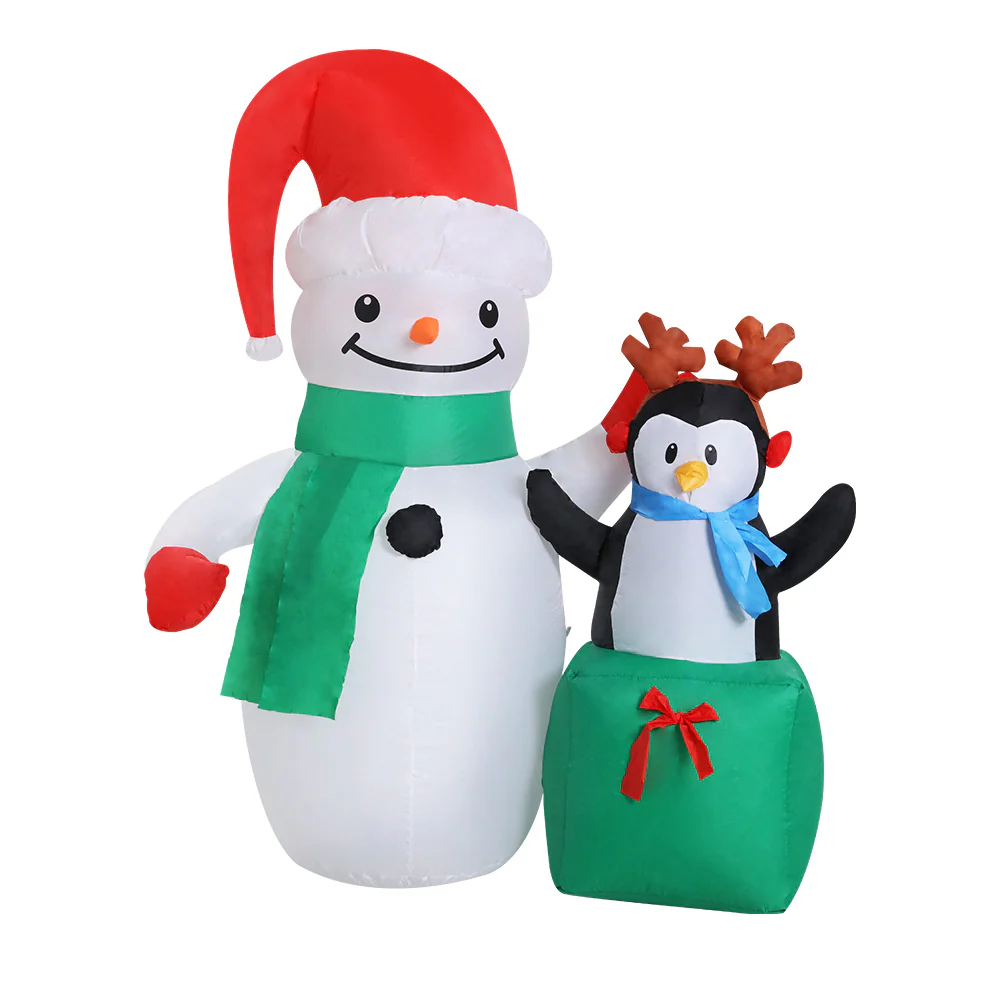 Christmas Inflatable Snowman 1.8M Illuminated Decorations - Image 3