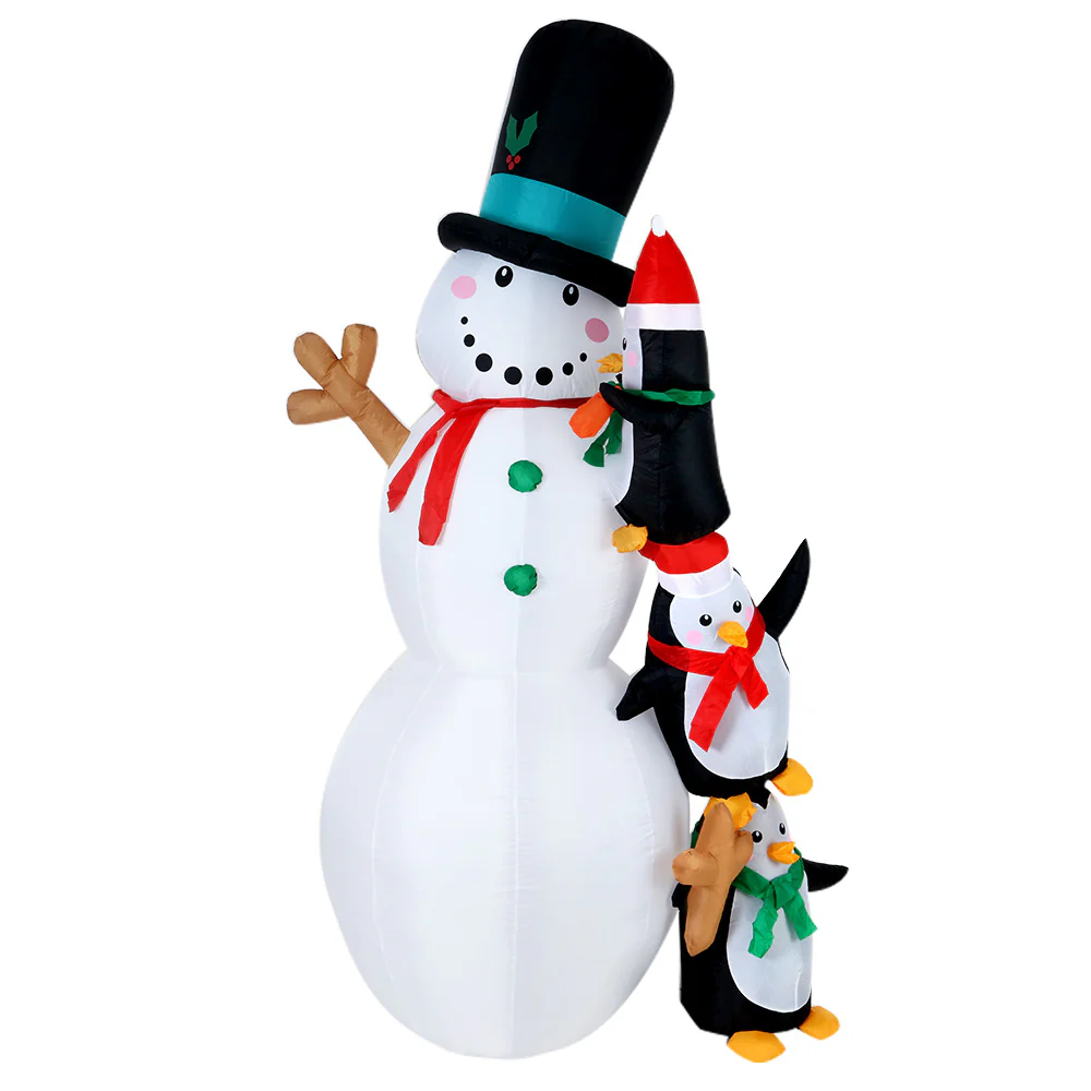 Christmas Inflatable Snowman 2.4M Illuminated Decorations - Image 3