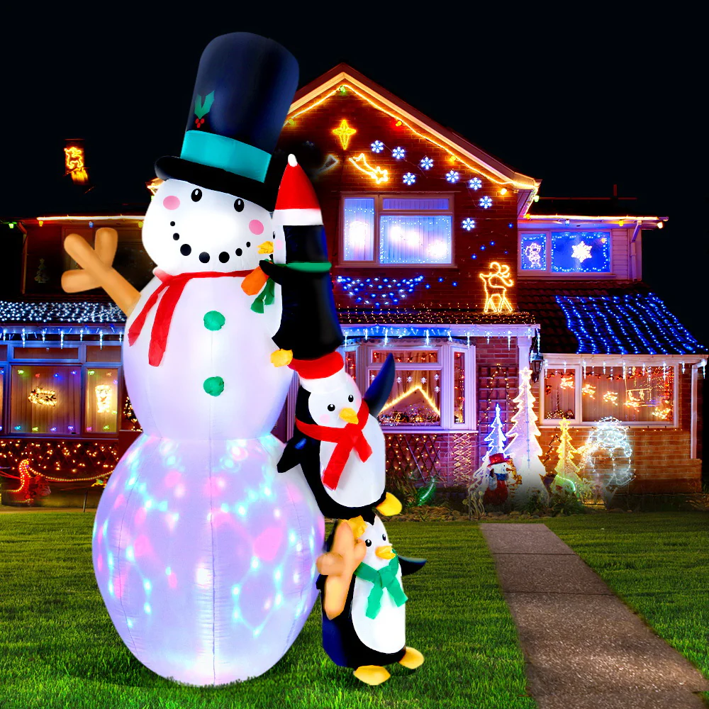 Christmas Inflatable Snowman 2.4M Illuminated Decorations - Image 7