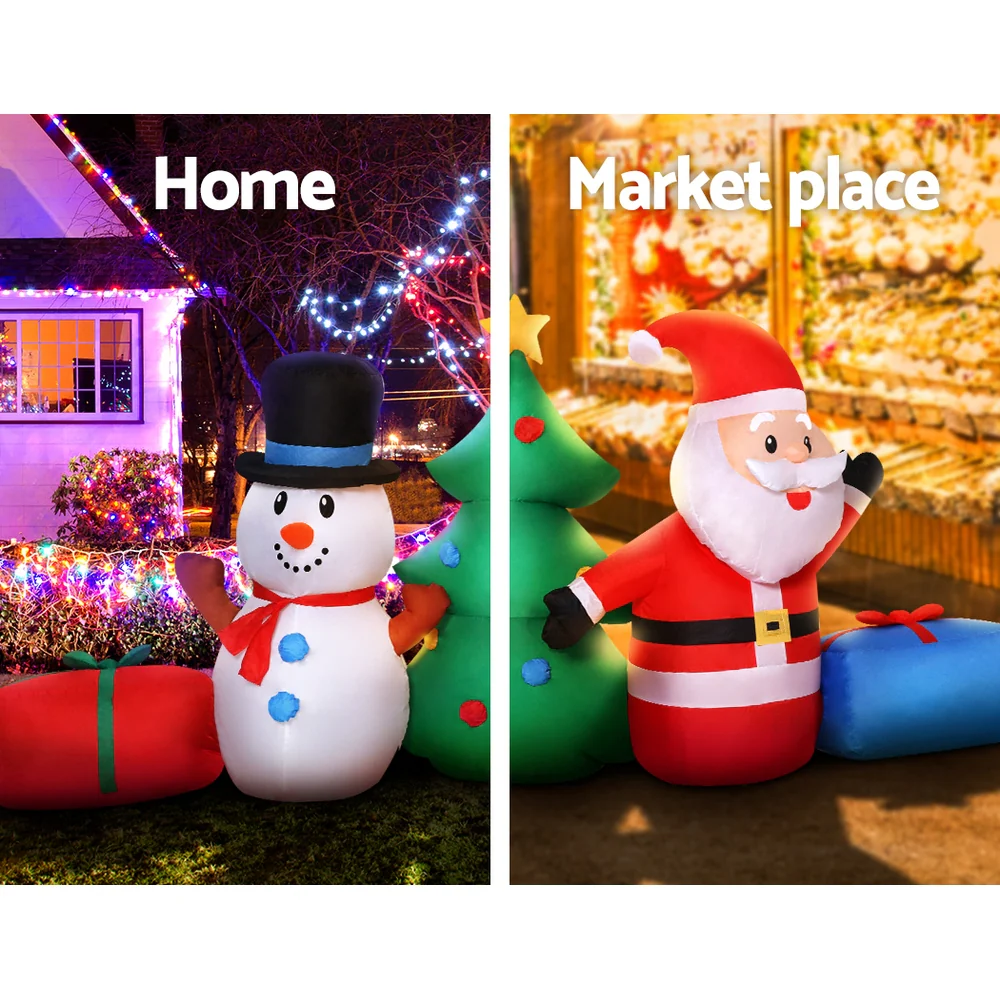 Christmas Inflatable Tree Snowman 2.7M Illuminated Decorations - Image 5