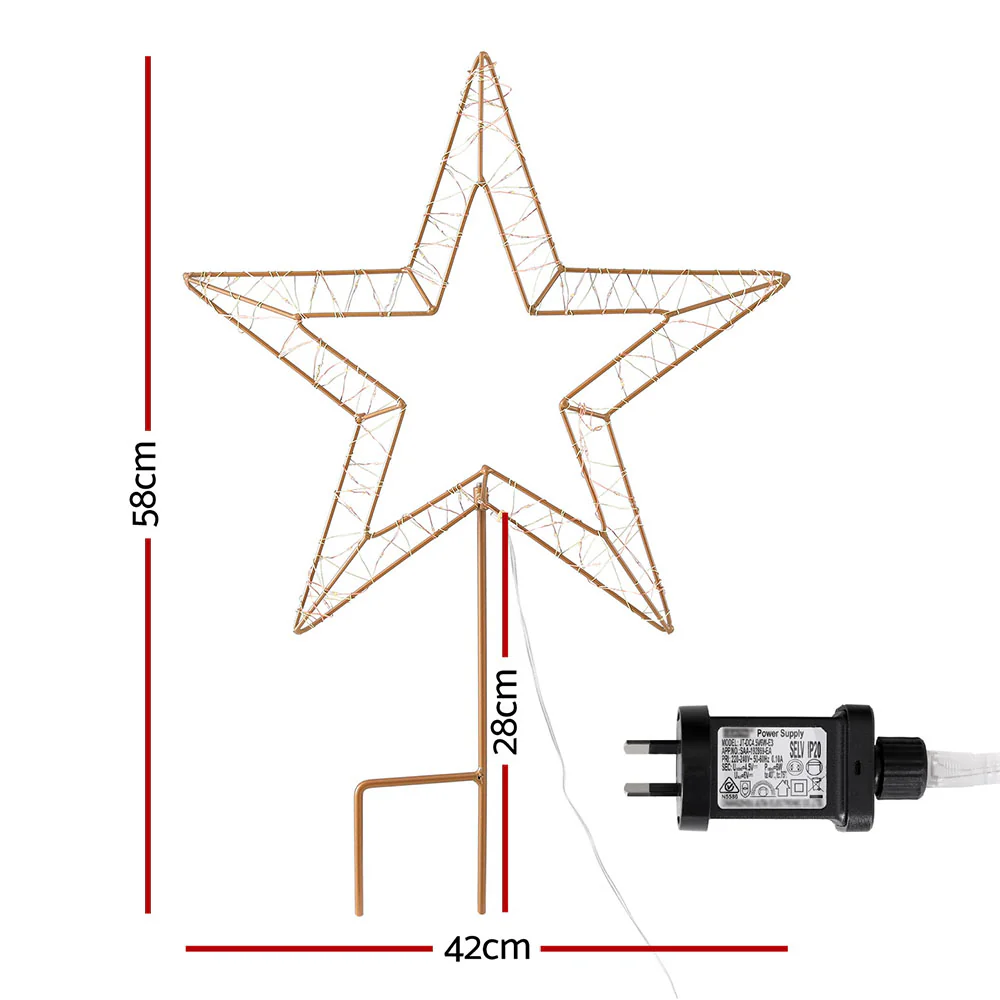 Christmas Lights 100 LED Fairy Light Ground Star Garden Decoration - Image 2