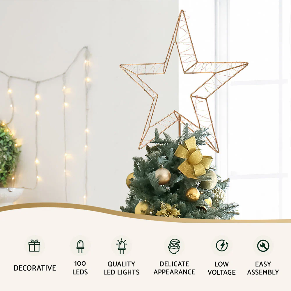 Christmas Lights 100 LED Fairy Light Ground Star Garden Decoration - Image 4