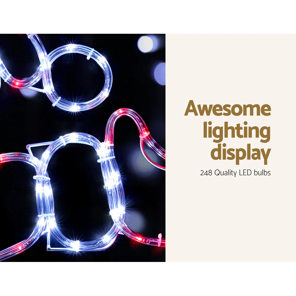 Christmas Lights 101cm Santa 248 LED Decorations - Image 5