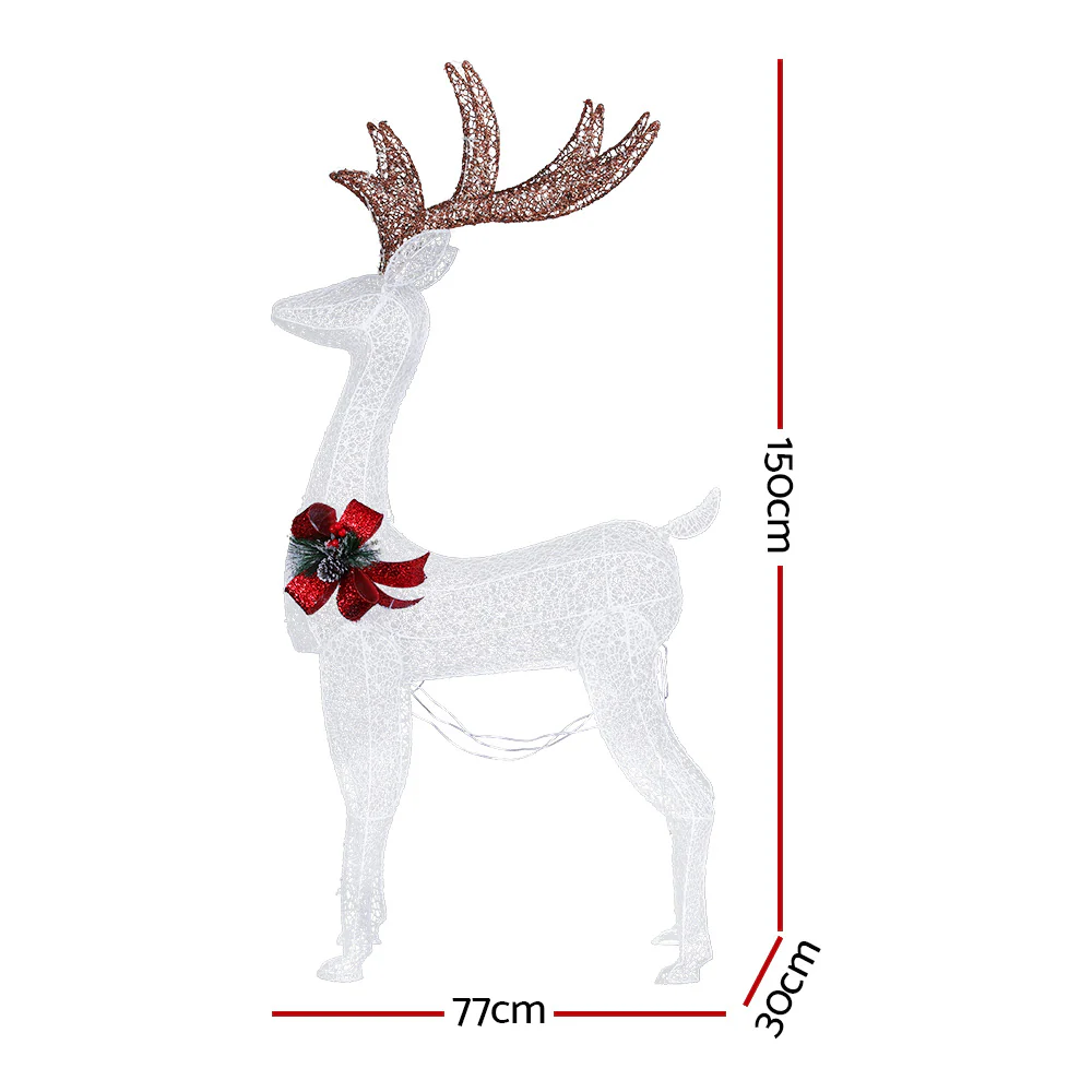 Christmas Lights 150cm Reindeer 100 LED Decorations - Image 2