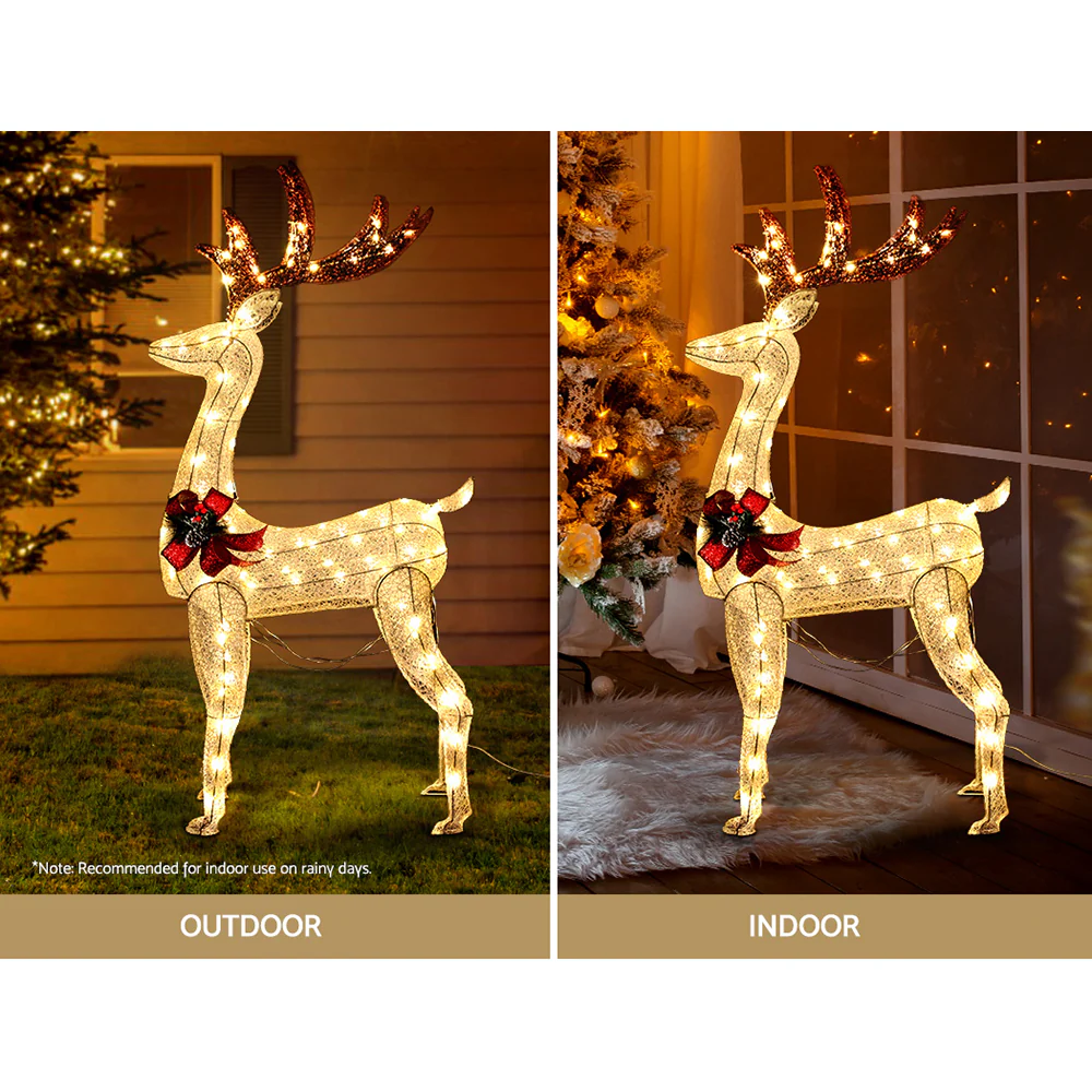 Christmas Lights 150cm Reindeer 100 LED Decorations - Image 4