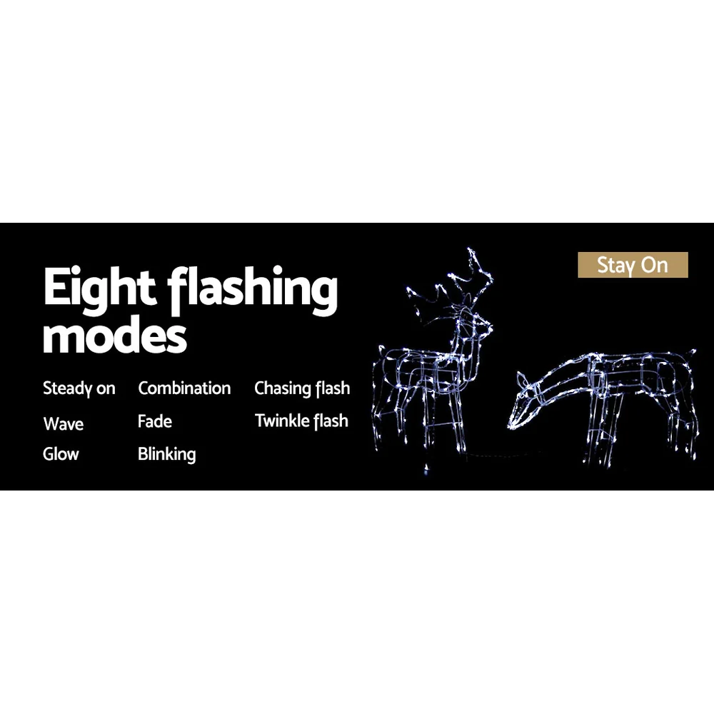 Christmas Lights 2 Pcs Reindeers 200 LED Decorations - Image 6