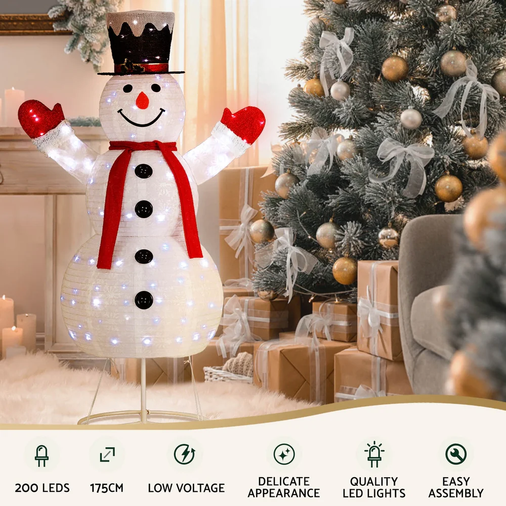 Christmas Lights 200 LED 175cm Fairy Light Snowman Decorations - Image 4