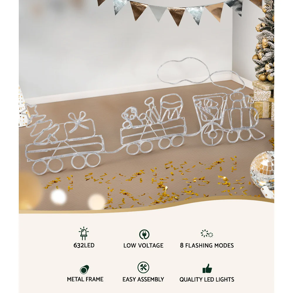 Christmas Lights 210cm Train 631 LED Decorations - Image 3