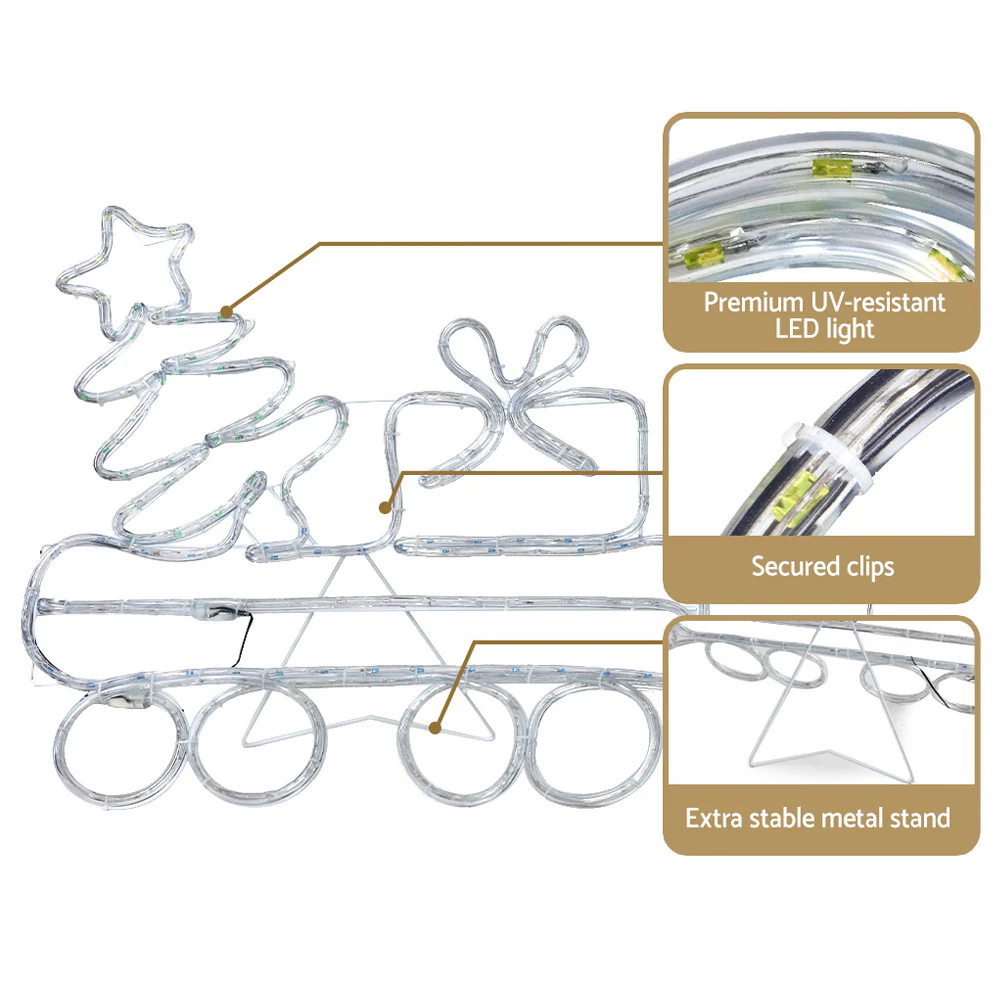 Christmas Lights 210cm Train 631 LED Decorations - Image 4