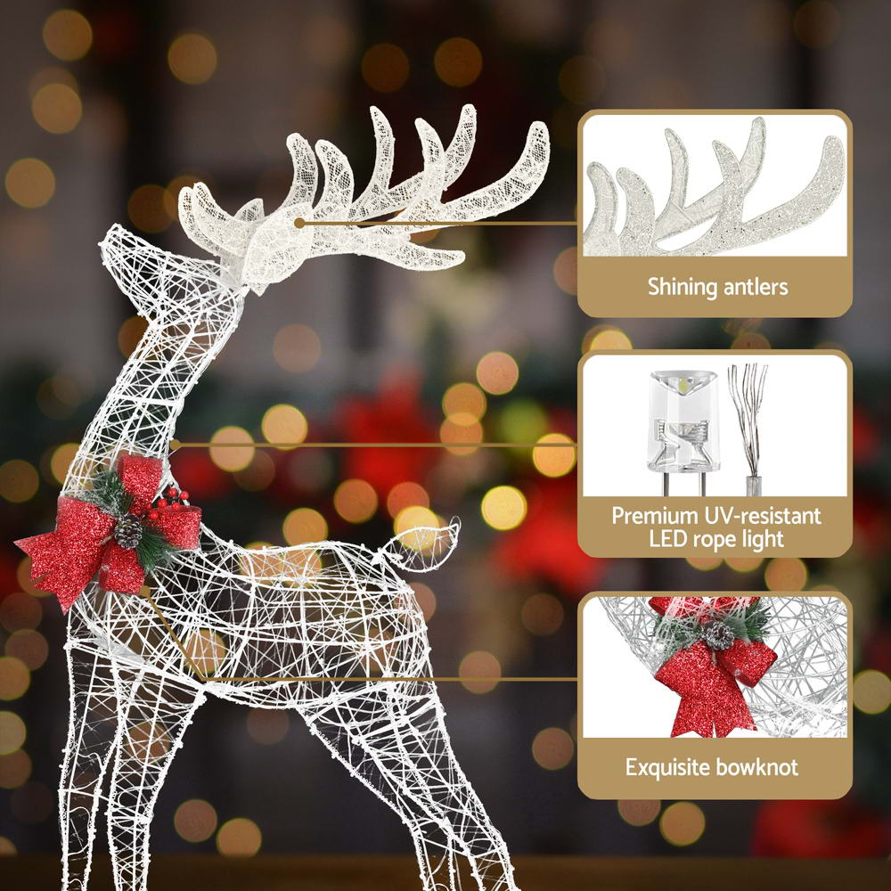 Christmas Lights 2pcs Reindeer Set Fairy Light 170 LED Decorations - Image 6