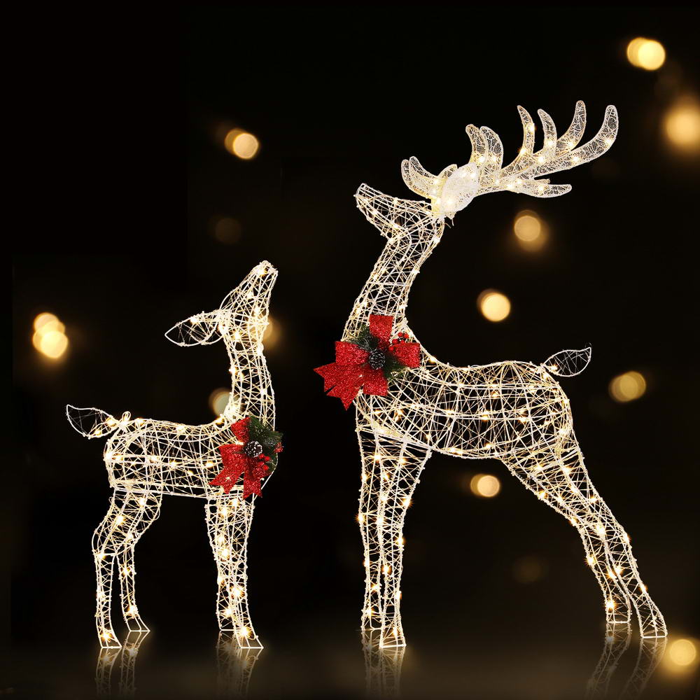 Christmas Lights 2pcs Reindeer Set Fairy Light 170 LED Decorations - Image 8