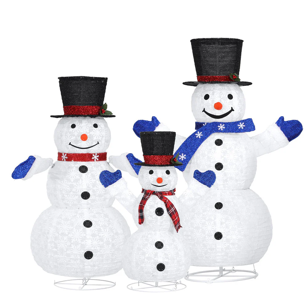 Christmas Lights 330 LED Fairy Light 3pcs Snowman Decorations Set - Image 3