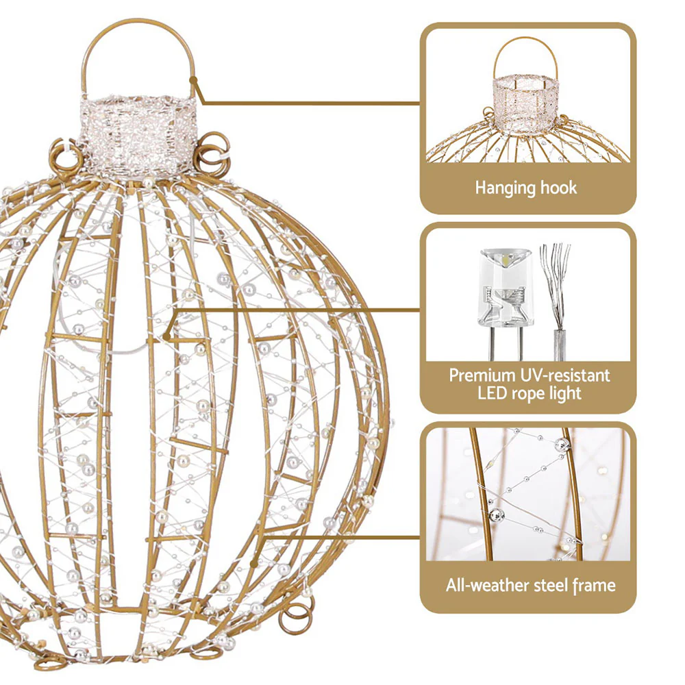 Christmas Lights 360 LED Fairy Light 3pcs Ball Decorations Set - Image 6