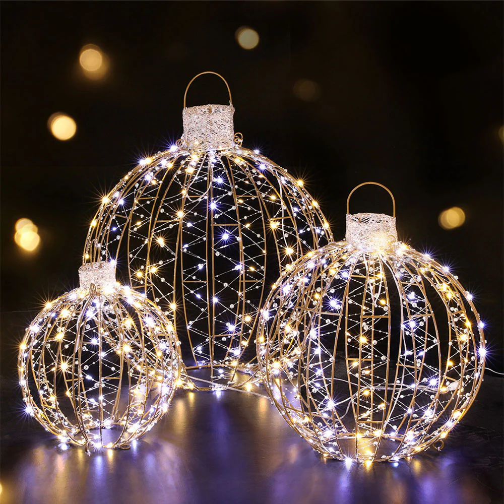 Christmas Lights 360 LED Fairy Light 3pcs Ball Decorations Set - Image 7
