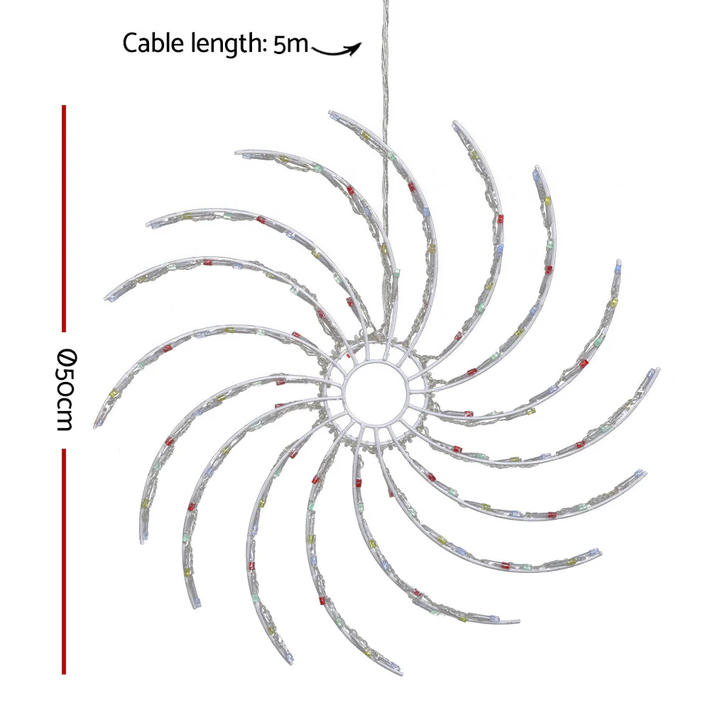 Christmas Lights 50cm Spin 128 LED Decorations - Image 2