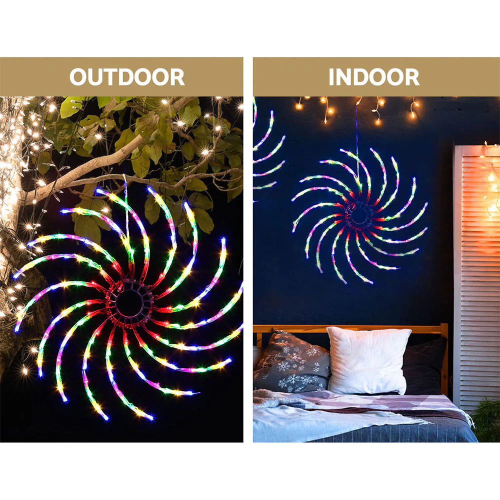 Christmas Lights 50cm Spin 128 LED Decorations - Image 4