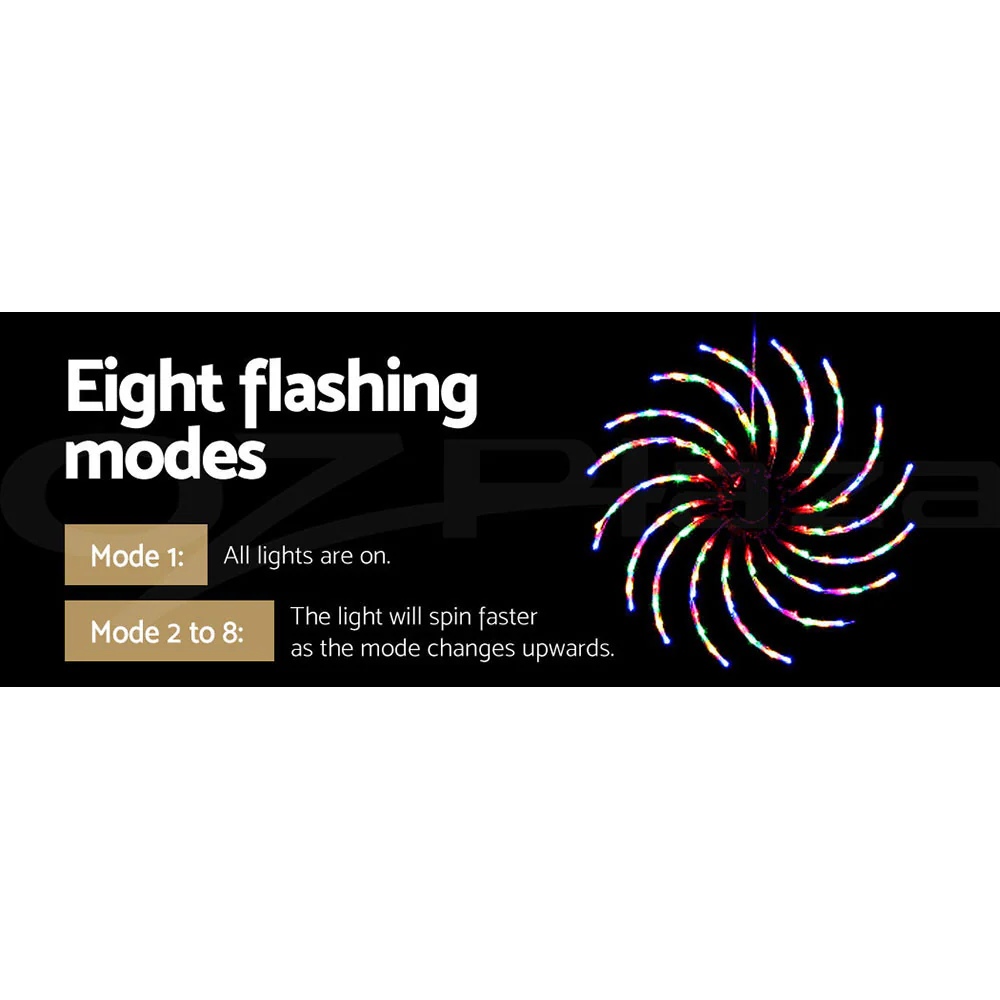 Christmas Lights 50cm Spin 128 LED Decorations - Image 6