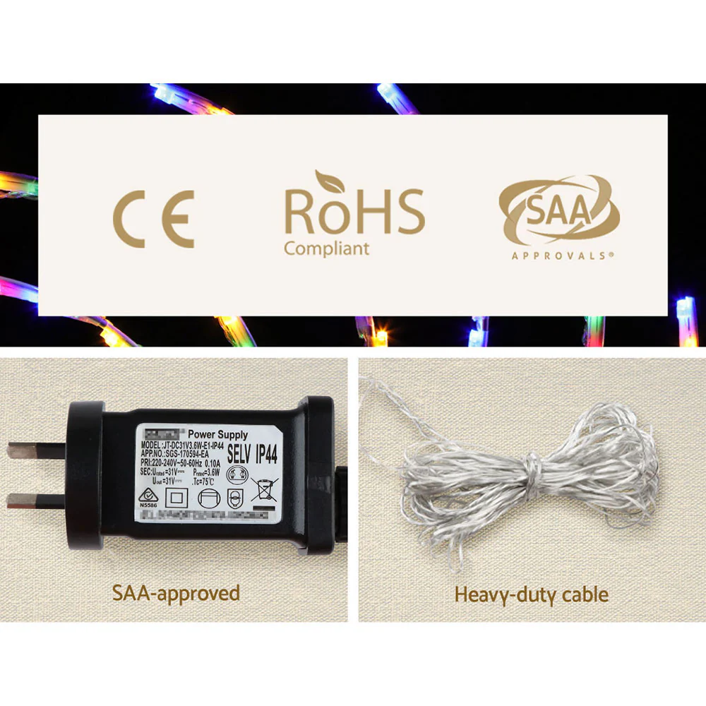 Christmas Lights 50cm Spin 128 LED Decorations - Image 7