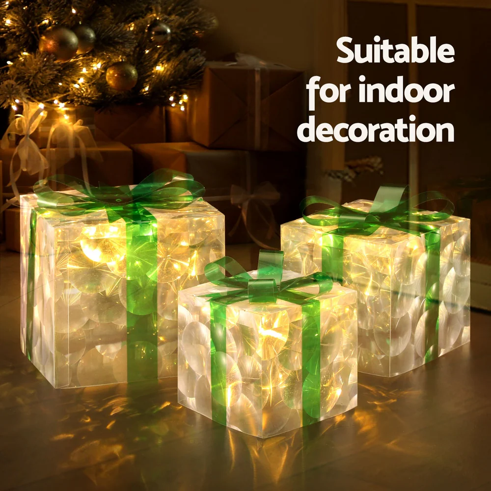 Christmas Lights 70 LED Fairy Light Gift Box 3pcs Decorations Set - Image 5