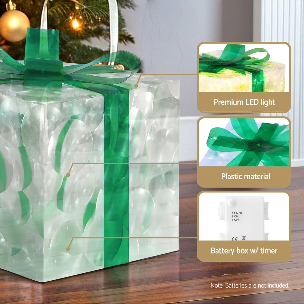 Christmas Lights 70 LED Fairy Light Gift Box 3pcs Decorations Set - Image 6