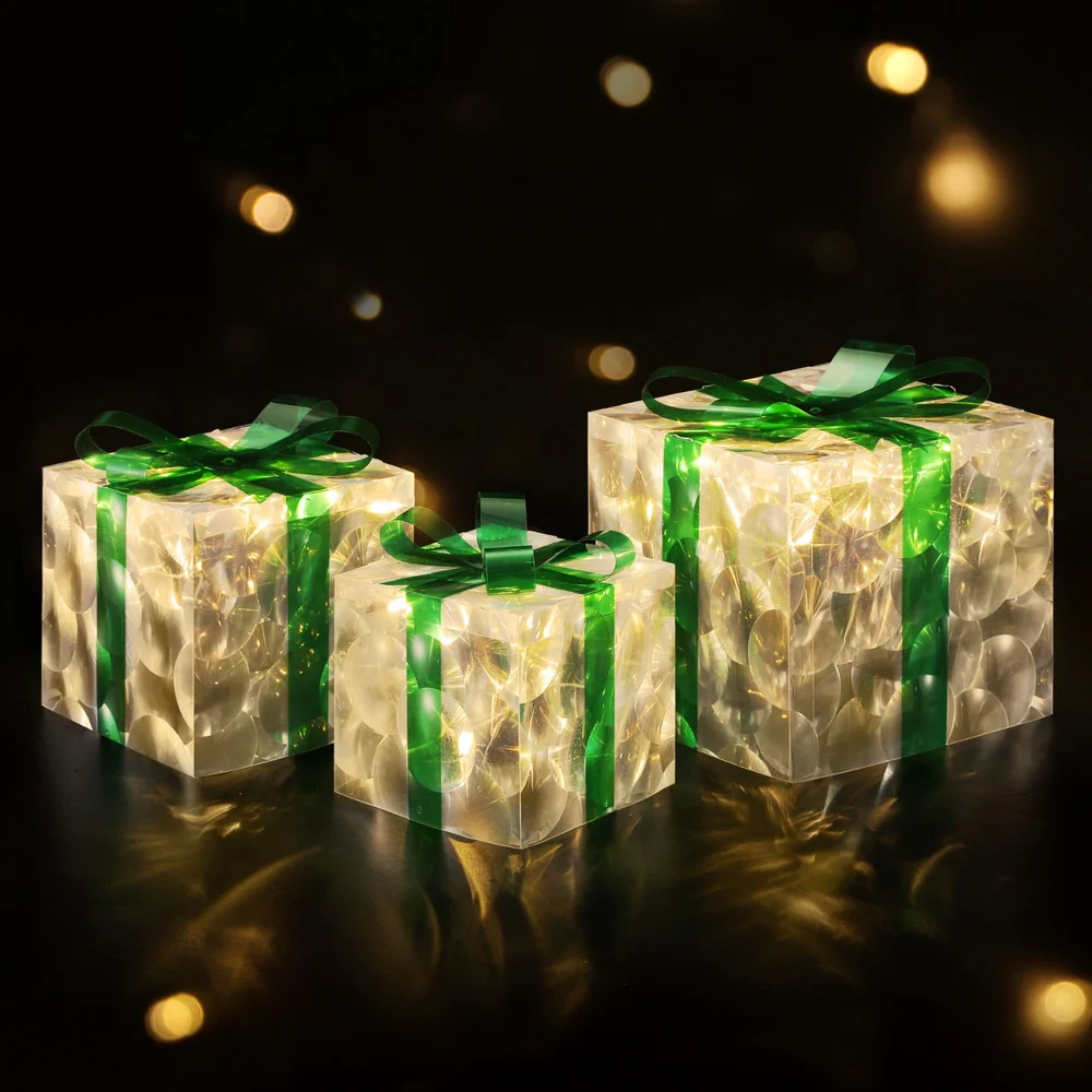 Christmas Lights 70 LED Fairy Light Gift Box 3pcs Decorations Set - Image 7
