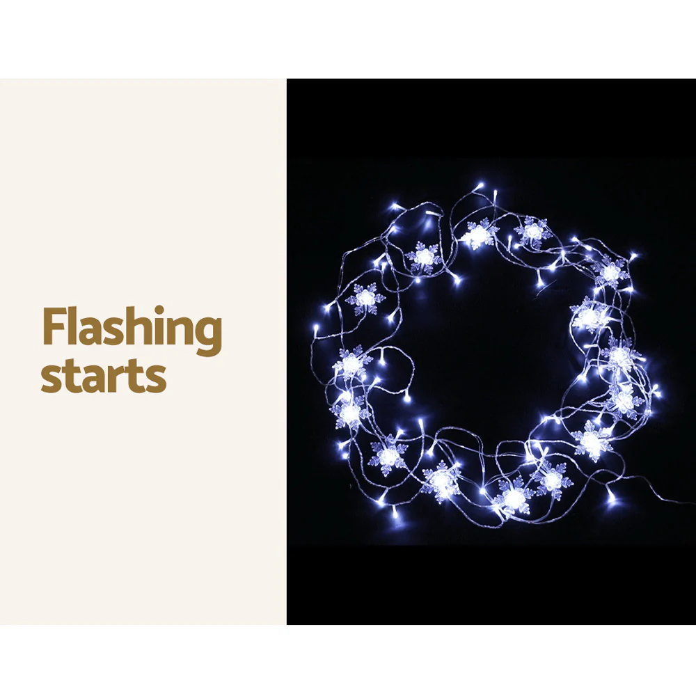 Christmas Lights 80 LED 3M Icicle Light Snow Decorations - Image 4