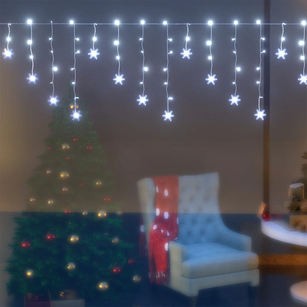 Christmas Lights 80 LED 3M Icicle Light Snow Decorations - Image 7