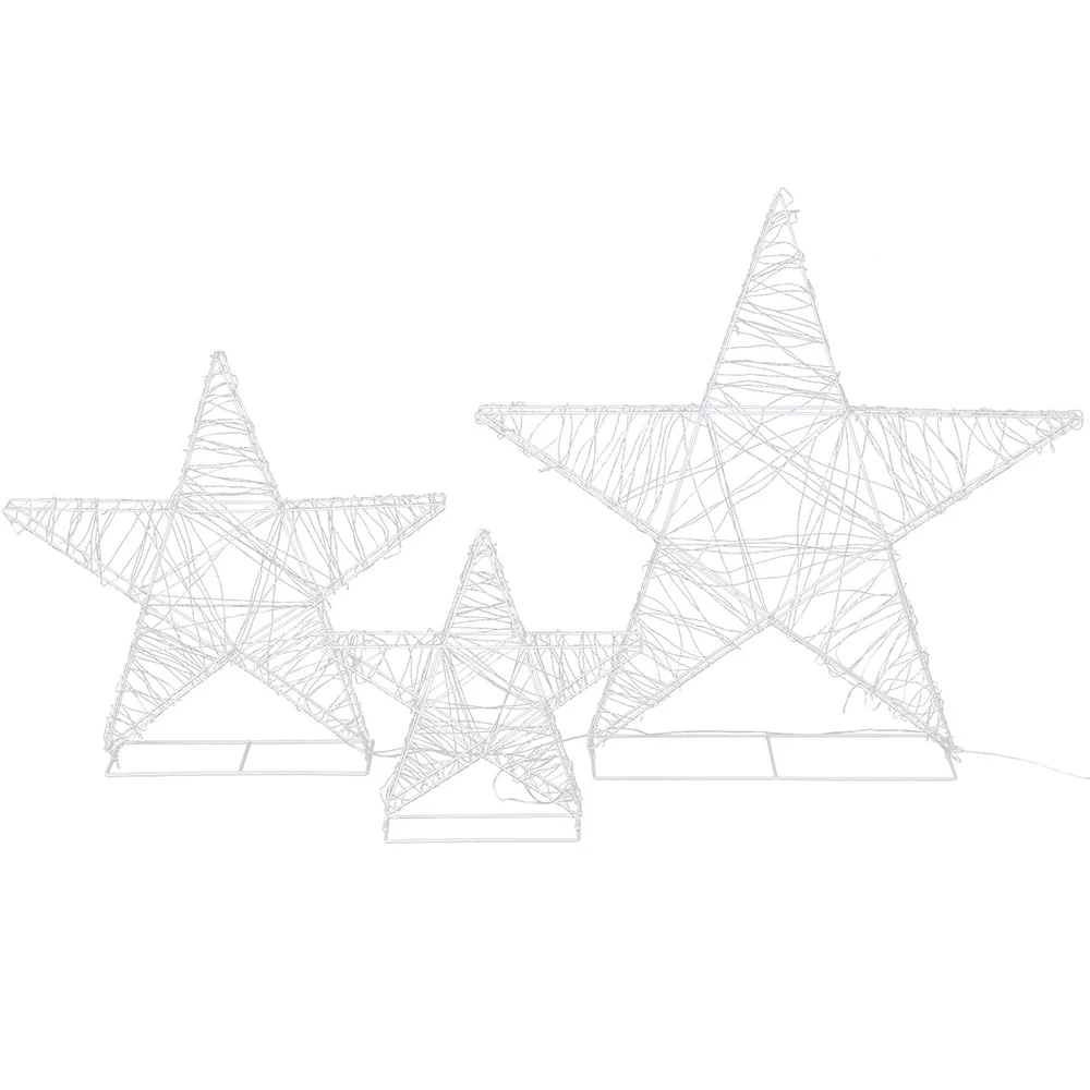 Christmas Lights 900 LED Fairy Light 3pcs Star Decorations Set - Image 3